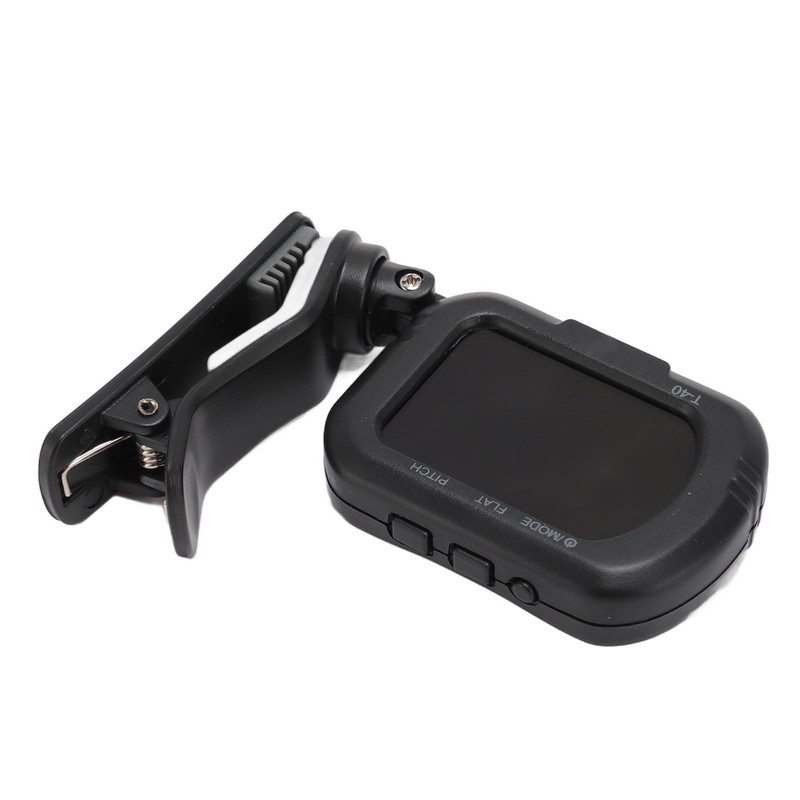 Clip On Guitar Tuner Black LCD Display A0 27.5Hz to