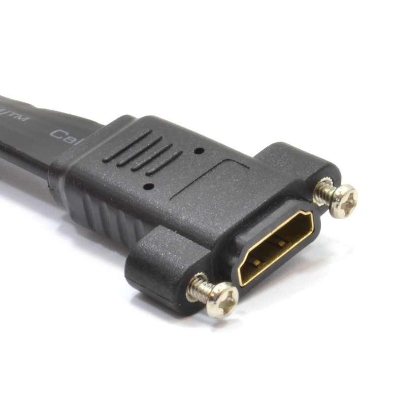 kenable Panel Mount HDMI High Speed Wall/Surface AV Coupler Flat