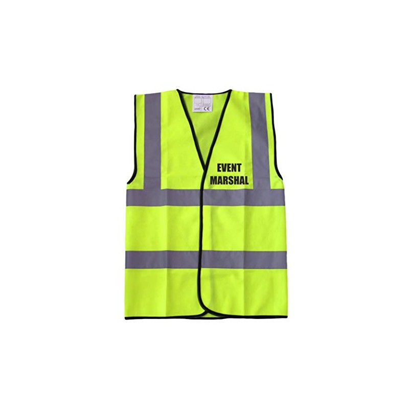 Event Marshal Yellow Hi Vis Viz Safety Vest Waistcoat Reflective