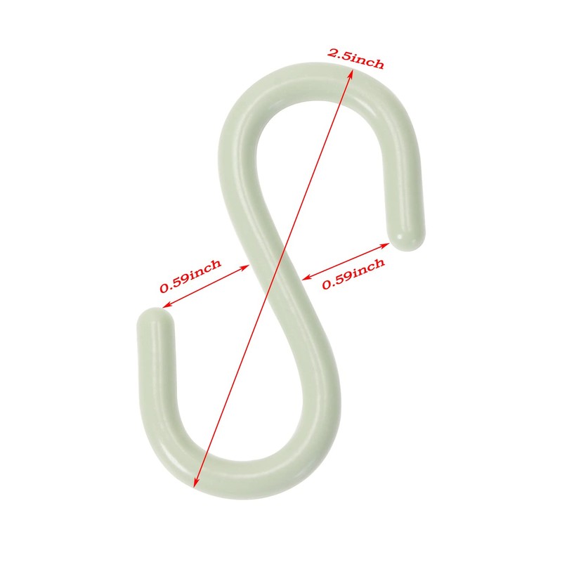 Mini Skater 2.5" Small Plastic S Shaped Hooks, Multifunctional Portable