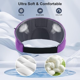 Musicozy Sleep Mask Headphones Bluetooth Sleep Mask,Soft Eye Mask Headphones for Sleeping/Relaxation -100% Blackout Sleep Masks with Headphones for Travel/Meditation/Yoga,Unisex Gifts for Men Women