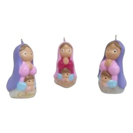 20 Velas Virgencita Recuerdos, Bautizo. Comunión Confirmacio                                                                                          
