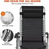 H&ZT Adjustable Chair Folding Lounge Chair Reclining Patio Chairs with