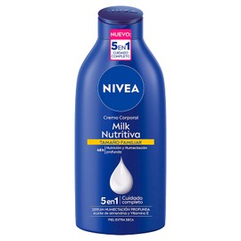 NIVEA Crema Corporal Humectante Body Milk Nutritiva (650 ml) - 48 horas de Humectacin Profunda con Aceite de Almendras - Ideal para Piel Extra Seca