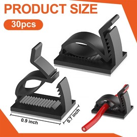 WEZCHUGHAOL Clips adhesivos para cables, Clips para Cables, 30 Unidades, Clips de Alambre, Duradero y Resistente, Organizador de Cables, Fijador de Cable a Pared, Soporte de Cables para coche