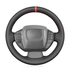 MEWANT DIY Black Artificial Leather Steering Wheel Cover for Toyota Prius VI XW60 Prius Prime bZ4X Subaru Solterra 2023