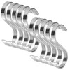 S Hooks,10Pcs S Shaped Hooks for Hanging, S-Shaped Stainless Steel