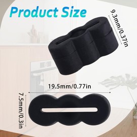 Tinoaly 20stk Schubladenstopper Gleitschutz, Universell Gummi-Endstopper Ersatzteile für Schubladenführungen Schrank Kommode (Schwarz)
