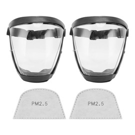 Super Protective Face Shield, Anti Fog Clear Visor, Reusable, Full Face Cover for Adults (Adult Black White)