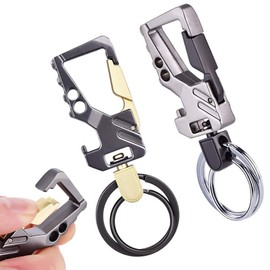 2 Pcs Keychain, Car Key Chain Metal Keyring Bottle Opener Keychain for Men