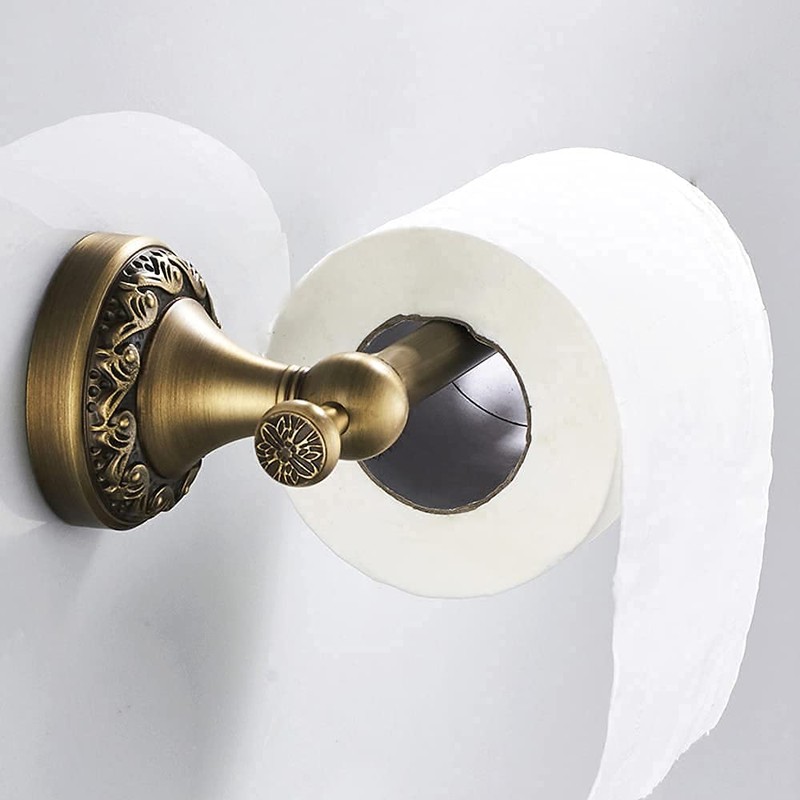 BATHSIR Antique Brass Towel Bar Set, Adjustable Bathroom Accessories Include