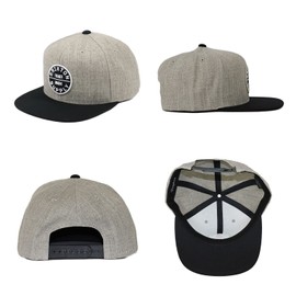 BRIXTON Men's OATH 3 SNAPBACK CAP Cap, Snapback, Skater Brand, Lt Heather Grey/Black (1077)