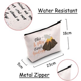 JXGZSO Funny Geologist Gift Volcano Makeup Bag This Is My Fault Geology Volcanologist Science Gift Geology Graduation Gifts