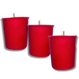 BlkGrlMagick RETURN TO SENDER Sandalwood Scent Red Votive Candle for Protection, Banishing Negative Energy, Mini Spell Candles, Strong Scented for Hex Curse Jinx Reversal, for Travel Altar (3PC)