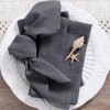 MLMC Grey Cotton Linen Napkins Rustic Washable Cloth Napkins Set