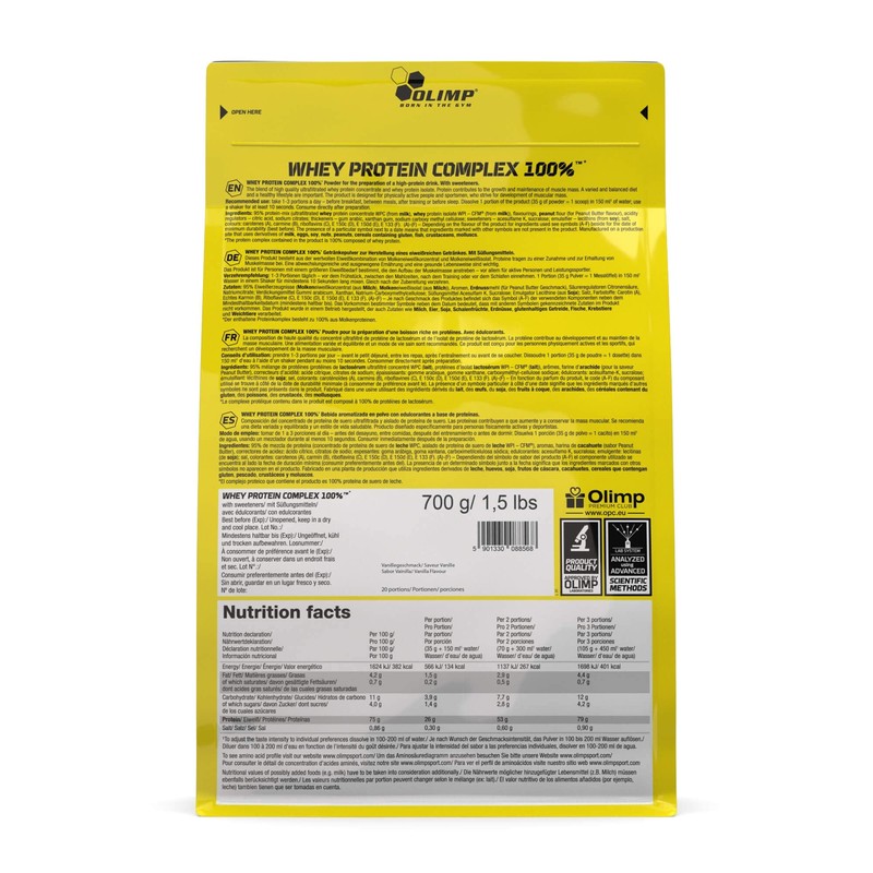 Olimp Whey Protein Complex 100% (700 g), Vanilla