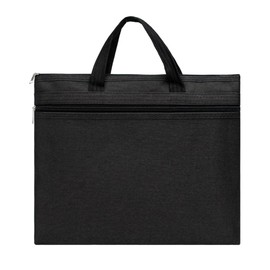 Portable Document Bag A4 Document Holder Pouch File Case Briefcase Waterproof Oxford Bag with Handle Pockets Files Tote Bag Stationery Organizer for Office School Books Meeting Travel