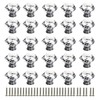 KAHEIGN 25Pcs Crystal Door Knob, 30MM Diamond Drawer Knobs Crystal