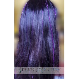 40" Hair Tinsel 100 Strands (Shiny Purple)