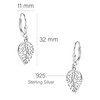 SOFIA MILANI - Women's Earrings 925 Silver - Leaf Dangle