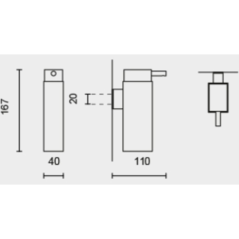 Zack Dispenser, Stainless Steel, Silver,