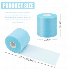 Pre-wrap Athletic Tape,2.75 Inches X 30 Yards Roll Pre wrap Headbands for Hair Soccer,Foam Underwrap Sports Wrap for Ankles Wrists Hands Knees Elbows (Light Blue)