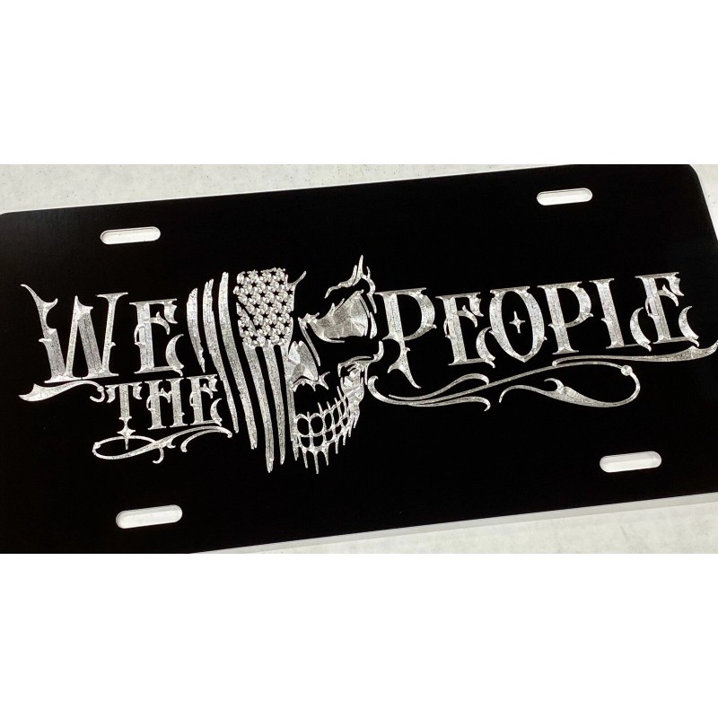 Diamond Etched Products WE THE PEOPLE US Flag Skull Patriotic
