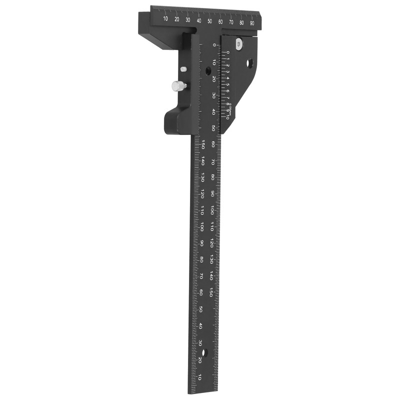 Woodworking Scribing Ruler Aluminum Alloy TType Scriber Carpentry Measuring Marking