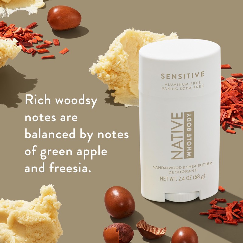 Native | Sandalwood & Shea Butter| Sensitive |Whole Body |Deodorant|
