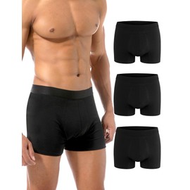 Varmax Incontinence Underwear for Men, Cotton Reusable Washable Leakproof Boxer Briefs, Heavy Flow Bladder Leak Men's Incontinence Underwear