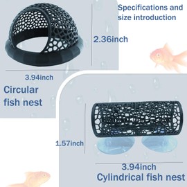 Little Fish Hammock and Little Fish Swimming Tunnel 2-Piece Set Aquarium Small Animal Animal Toys (Black)