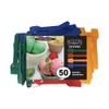 Party Essentials Plastic Disposable Gelato/Taster Spoons, 50-Count, Red/Yellow/Blue/Green (N525062)