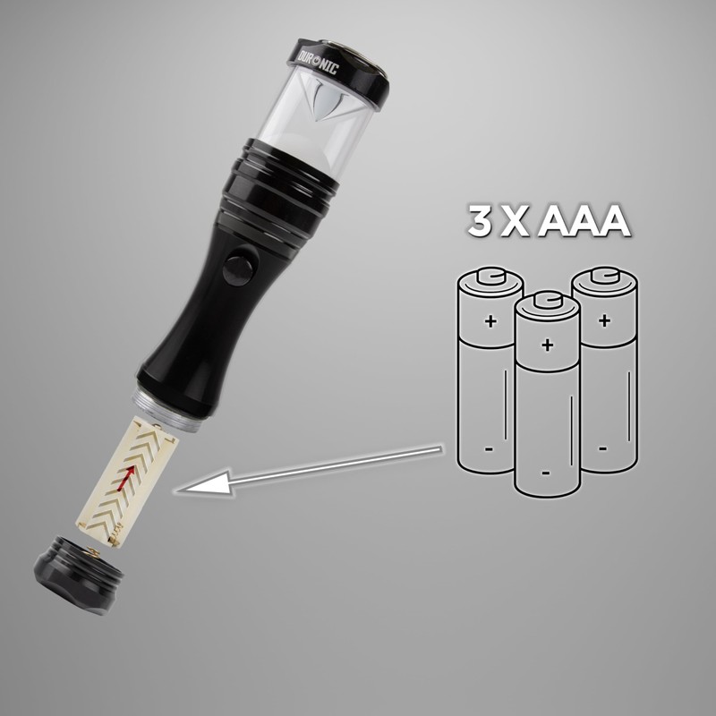 Duronic LED Torch RFL033AAA Portable Flashlight, Handheld Lantern, Lightweight Torch