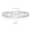 Angelra Silver Initial Cuban Link Chain Bracelets for Men Christmas