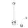 Treuheld® Pregnancy Piercing with Crystal, 3 Colours [1st], Clear