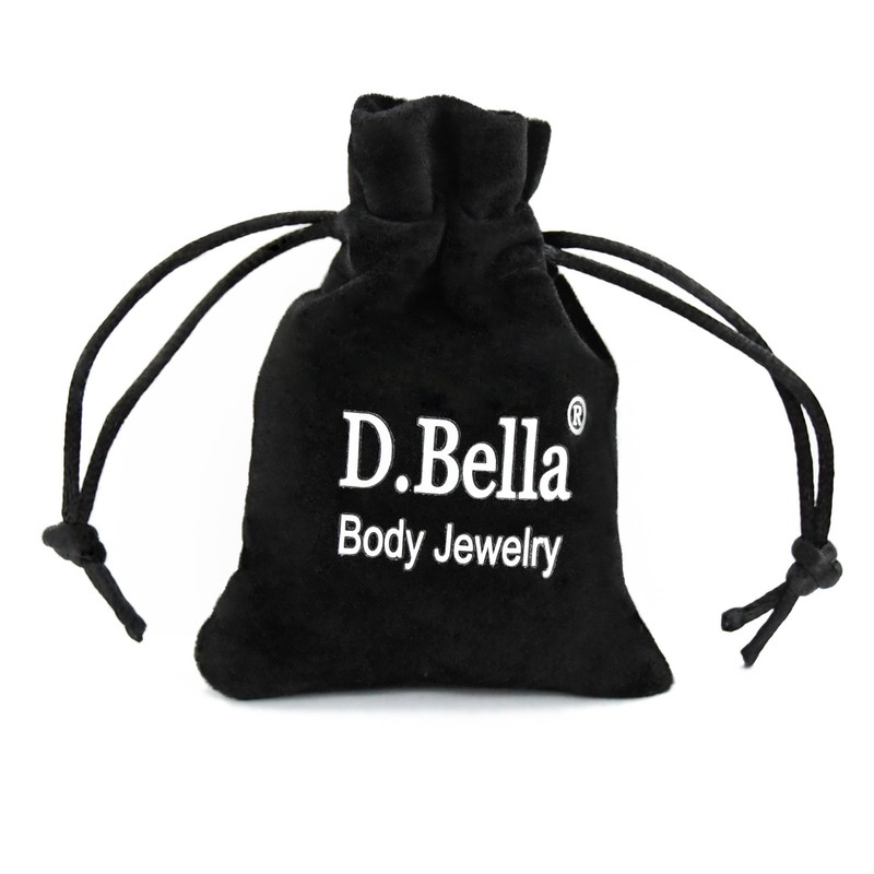 D.Bella 40pcs Clear Nose Retainer, Flexible Acrylic Nose Ring Retainer