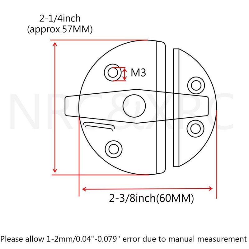 NRC&XRC Marine Grade 316 Stainless Steel 2-1/4" (57mm) Turn Twist