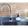 Glass Soap Dispenser for Kitchen and Bathroom Countertop, Smooth Action