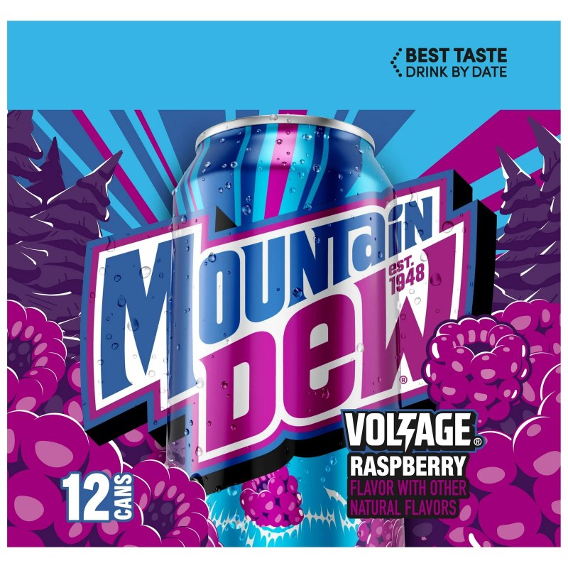 Mountain Dew Voltage Raspberry-12 OZ X 24 ONEDAY SHIPP!!!