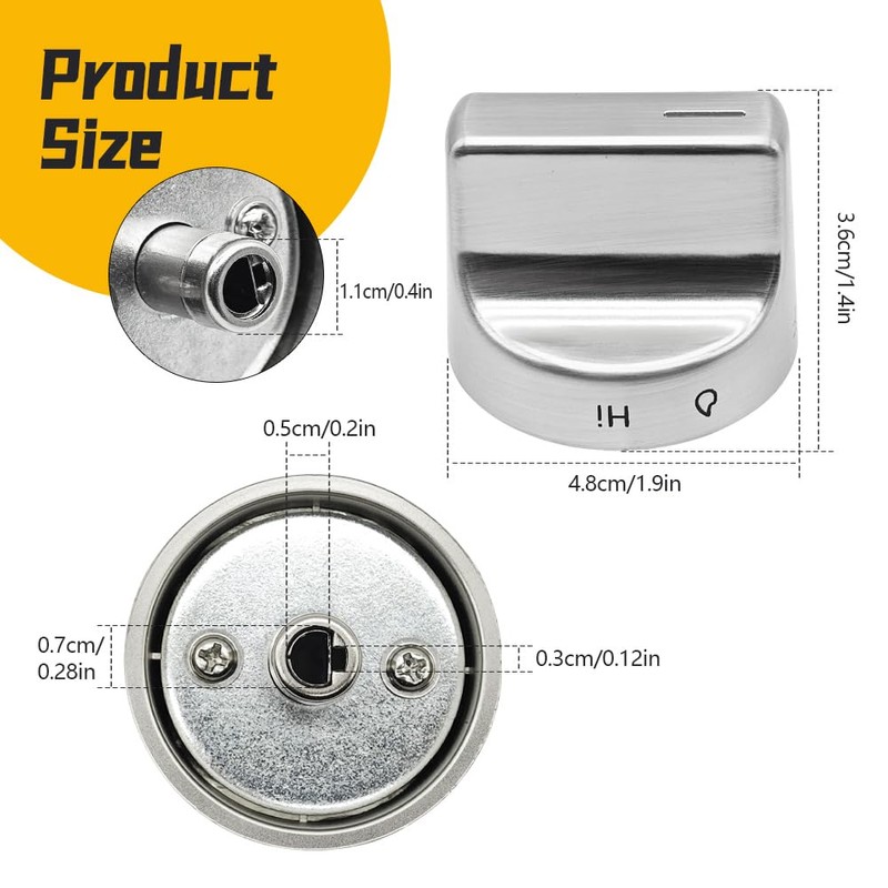 W11239985 Control Knob Fit for Whirlpool Gas Ranges, Stove Knobs