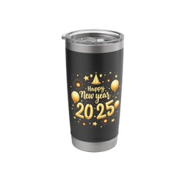 Happy New Year 2025 Christmas Eve Men Women Kids Years 2025 Stainless Steel Insulated Tumbler
