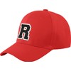 Morefaz New Boy Girl Adjustable Baseball Cap Red Black Letter