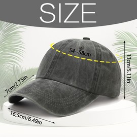 XIEXIESHER Unisex Baseball Cap for Men and Women, 1/2 Pieces, One Size, Metal Closure, Adjustable, 14 Colours, Vintage Baseball Cap, Retro Peaked Cap, UV Protection, Outdoor, Travel, Fishing, Camping