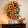 Fall Wreaths for Front Door 24 Inch Outside, Autumn Rustic