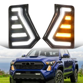 LED Fog Lights Daytime Running Lights fit For 2024 2025 Toyota Tacoma Foglights Lamps Assembly 2024 Tacoma Accessories(DRL TypeC)