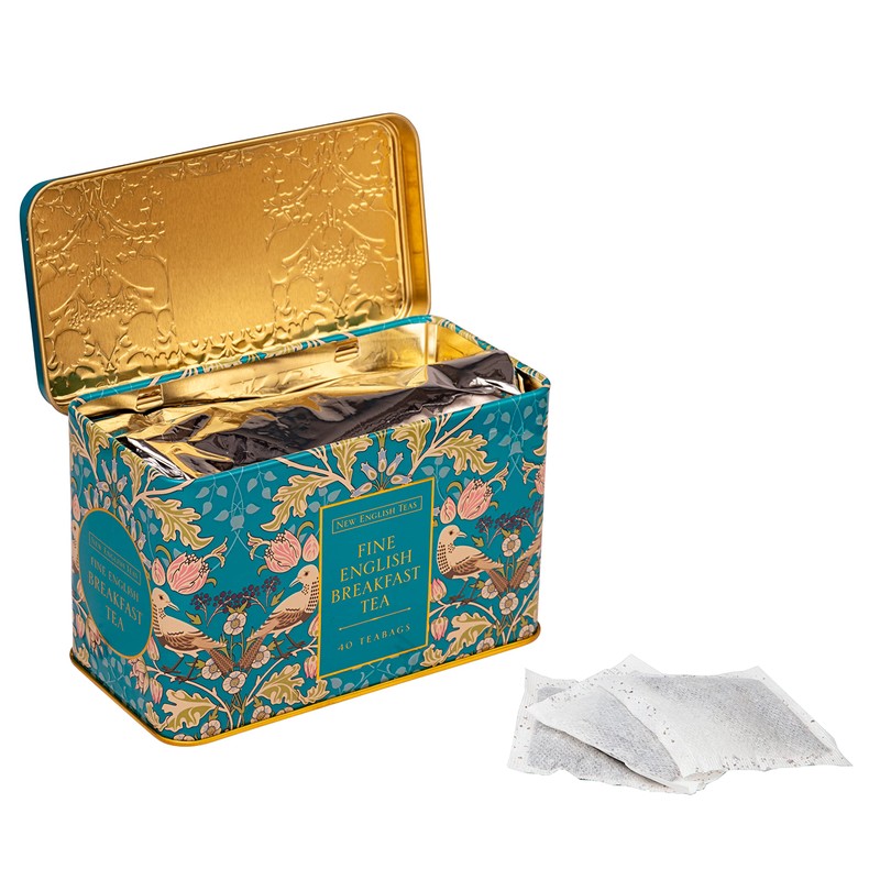 New English Teas Song Thrush and Berries Tea Tin with
