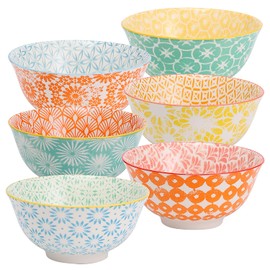 FERAHI Ceramic Bowls, 10 Oz Small Bowls, Set of 8 Ice Cream Bowls, Dessert Bowls, Cereal Bowls for Salsa, Rice, Sauce, Side Dishes, Snack, Condiment, 4.75 Inch-Microwave Dishwasher Safe