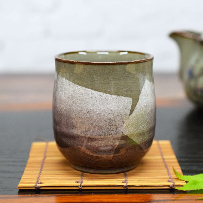 Waza no Kura Kutani Ware Teacup, Silver Color, Purple, Ceramic,