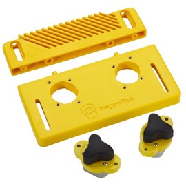 Magswitch Woodworking Tools Starter Kit and Accessories, with Featherboard, Mounting Push Block, and Welding Magnetic Base Clamp Holder for Table Saw Jig, Router Table, Jointer and Band Saw, Yellow