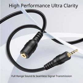 CE Compass 2.5mm Extension Cable 10FT Male to Female Stereo Audio Sub Mini Jack Cord Plug